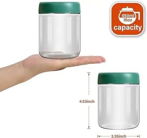 Premify 6-Pack Overnight Oats Jars with Airtight L... 16oz Storage Glass Jars, Wide Mouth Mason Jars F... Yogurt, Snacks, And Spices – Reusable, BPA-Free Containers for Kitchen Pantry Organization