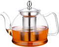 1000ml Glass Tea pot with Removable Infuser | Heat-Resistant Borosilicate Glass Teapot | Stovetop Safe Tea Kettle for Loose Leaf & Blooming Tea | Microwave & Dishwasher Safe Tea Maker
