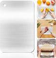 Purfex Cutting Board Titanium, Food Grade Chopping Board, 100% Pure Titanium Cutting Board for Kitchen, Stainless Non Stick Chopping Boards for Meat, Fruit, Vegetables, Dishwasher Safe (13x 9in)