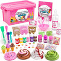 Galaxy Slime Kit for Kids – 31 Pcs Glow in The Dark DIY Slime Making Kit with Fluffy Clay, Cloud Foam & Glitter, Arts & Crafts Toy for Girls & Boys, Birthday Gift, Creative Slime Kit Age 6+