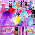 Purfex 1500+ PCS Fashion Designer Kit for Girls with Sketchbook & 7 Mannequins – DIY Fashion Design Arts & Crafts Sewing Kit for Kids, Creative Dress Making Set Ages 6–12